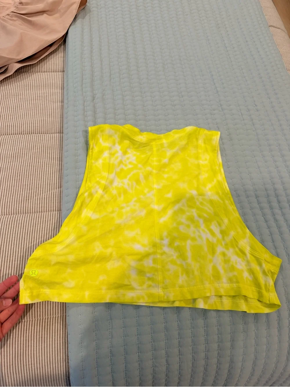 lululemon athletica Yellow Tie-Dye Muscle Tank